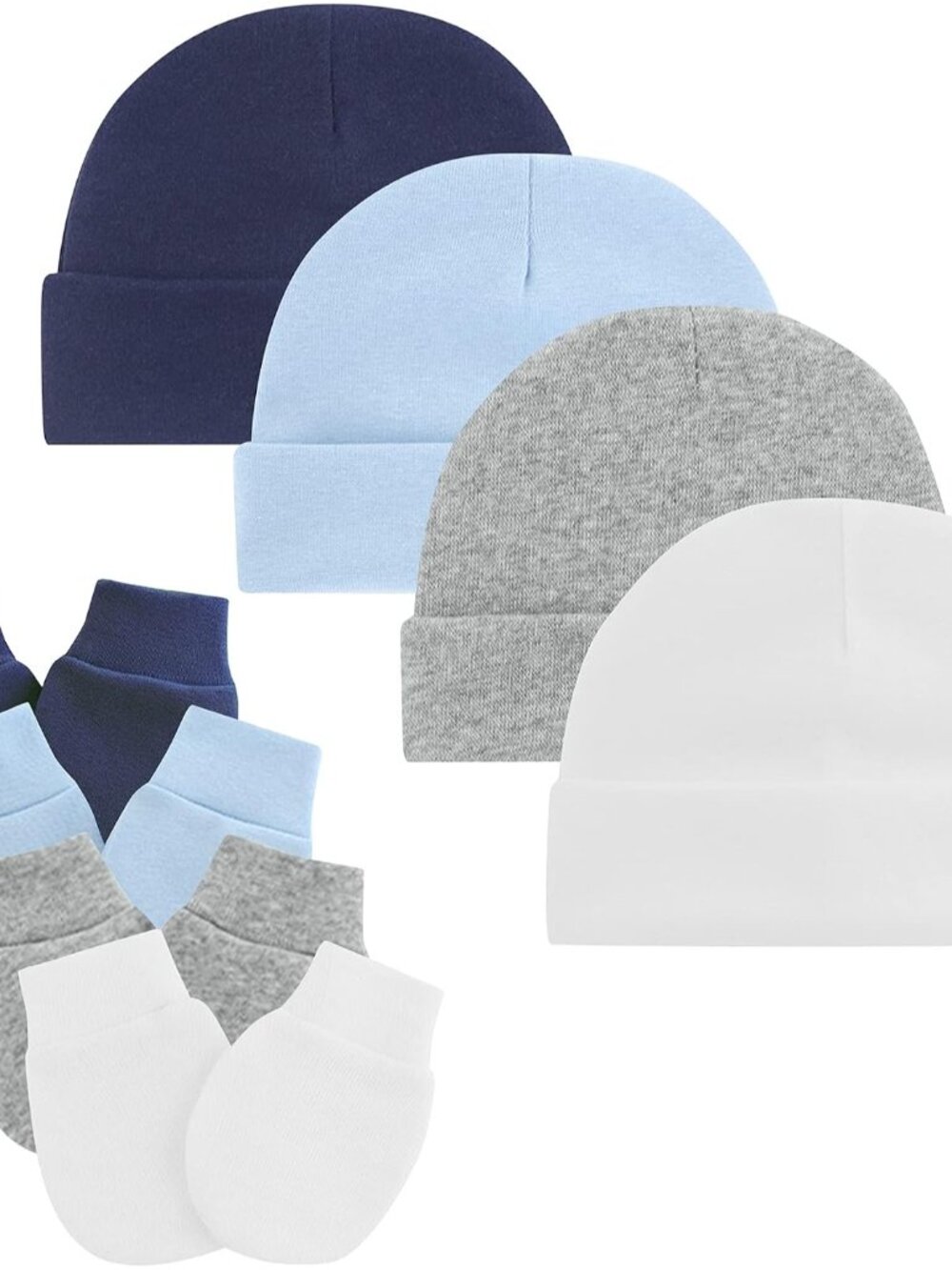Anti-Scratch Baby Hats Mittens Warm Newborn Infant Boys Girls 0-6M